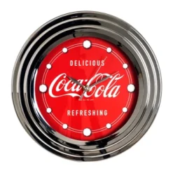 Hastings Home Coca-Cola Delicious Style Chrome-Finish Clock - 12"