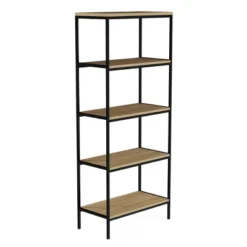 Hastings Home 5-Tier Open Bookshelf – Industrial Bookcase With Steel Frame, Black -Hastings Home Sales GUEST 0fbee11b 05a3 4201 9ba4 dbb3bd8ff8c3