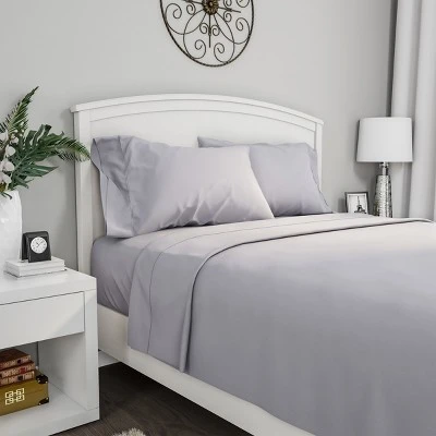 Hastings Home Brushed Microfiber Sheet Set - Twin XL, Silver Gray, 3 Pieces 1 Hastings Home Brushed Microfiber Sheet Set - Twin XL, Silver Gray, 3 Pieces