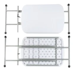 Hastings Home Folding TV Tray Utility Table With 3 Height Levels - 26", White/Gray 9 Hastings Home Folding TV Tray Utility Table With 3 Height Levels - 26", White/Gray -Hastings Home Sales GUEST 167aadc1 6ec4 408f 9378 96092648210c