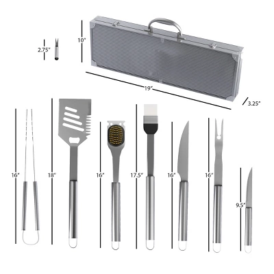 Hasting Home 19-Piece BBQ Grilling Utensil Set 2 Hasting Home 19-Piece BBQ Grilling Utensil Set - Image 2