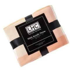 Soft Throw Blanket - Oversized, Luxuriously Fluffy, Vintage-Look And Cashmere-Like Woven Acrylic - Throws By Hastings Home (Desert Blush Plaid)