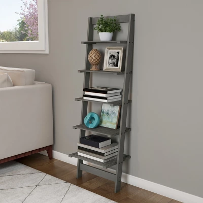 Hastings Home 5-Tier Ladder-Style Bookcase 9 Hastings Home 5-Tier Ladder-Style Bookcase - Image 9