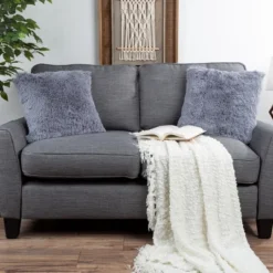 18” Plush Pillows – Set Of 2 Luxury Square Accent Pillow Inserts And Shag Glam Covers – For Bedroom Or Living Room By Hastings Home (Gray) 7 18” Plush Pillows – Set Of 2 Luxury Square Accent Pillow Inserts And Shag Glam Covers – For Bedroom Or Living Room By Hastings Home (Gray) -Hastings Home Sales GUEST 1f627d80 3708 45a2 bbda 1006650e649b