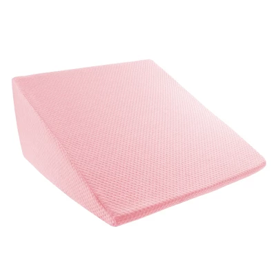 Hastings Home Extra High Memory Foam Wedge Pillow With Antibacterial And Mildew Proof Rayon Fiber Cover - Pink 4 Hastings Home Extra High Memory Foam Wedge Pillow With Antibacterial And Mildew Proof Rayon Fiber Cover - Pink - Image 4