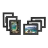 Hastings Home 4x6 Picture Frames - 6 Pack, Black