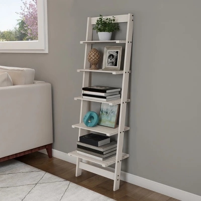 Hastings Home 5-Tier Ladder-Style Bookcase 10 Hastings Home 5-Tier Ladder-Style Bookcase - Image 10