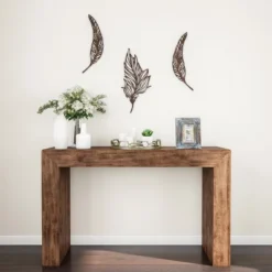 Wall Decor-Set Of Two Metal Feather Hanging Wall Art Laser Cut Contemporary Nature Sculpture For Living Room, Bedroom, Kitchen By Hastings Home -Hastings Home Sales GUEST 2eee5a97 f4af 4240 bce7 8174d5eb844f