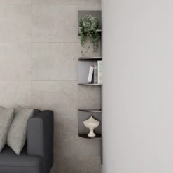 Hastings Home 5-Tier Floating Corner Shelf - Matte Espresso Brown -Hastings Home Sales GUEST 2f8675d6 6999 48b9 b180 5be1cf544190