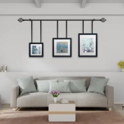 Hastings Home 3/4" X 48-84" Curtain Rod With Decorative Twisted Sphere Finials & Hardware For Home Décor In Bedroom & Kitchen - Black -Hastings Home Sales GUEST 2ff8c6ee 5026 40f6 b3c8 dd6dec88fe4b