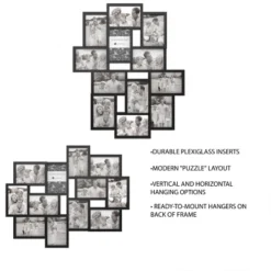 Hastings Home Collage Photo Frame Display For 12 Pictures - Black -Hastings Home Sales GUEST 31c176ec 17e7 4482 a6a1 fe0392031020