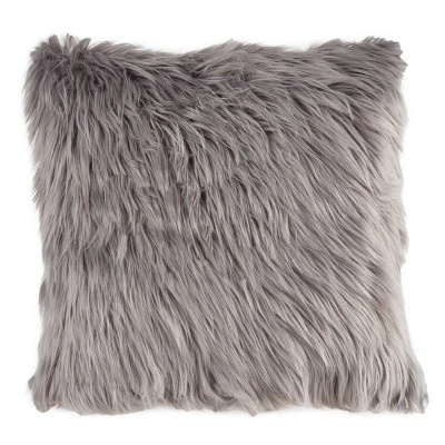 18"x18" Himalayan Faux Fur Square Throw Pillow - Hastings Home 6 18"x18" Himalayan Faux Fur Square Throw Pillow - Hastings Home - Image 6