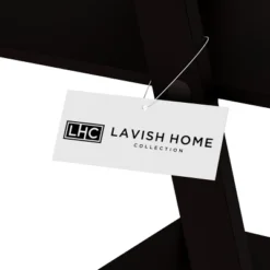 Hastings Home Lavish Home 4-Tier Ladder Bookshelf With X-Back Frame – Freestanding Bookcase, Black -Hastings Home Sales GUEST 35d52b8c 31c0 410a 9871 feecaceb3c3d