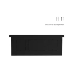 Wall Shelf And Picture Collage With Ledge And 3 Hanging Hooks- Photo Frame Decor Shelving With Modern Look, Holds 3 Photos By Hastings Home (Black) -Hastings Home Sales GUEST 3d4f102a 7f25 4435 8516 9e79d6ea7d1e