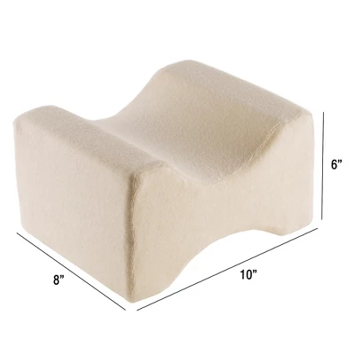 Fleming Supply Contoured Memory Foam Leg Pillow - 10" X 8", White 1 Fleming Supply Contoured Memory Foam Leg Pillow - 10" X 8", White