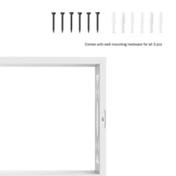 Floating Shelves- Open Cube Wall Shelf Set With Hidden Brackets, 3 Sizes To Display Decor, Photos, More- Hardware Included By Hastings Home (White) -Hastings Home Sales GUEST 482dfefd 9a76 4855 9200 0621b6b0dcd2