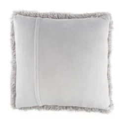 Oversized Floor Or Throw Pillow Square Luxury Plush- Shag Faux Fur Glam Decor Cushion For Bedroom Living Room Or Dorm By Hastings Home (Grey)
