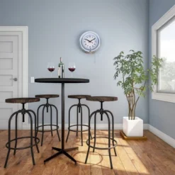 Hastings Home 14" Round Double Light Ring Analog Neon Wall Clock -Hastings Home Sales GUEST 5b3c0355 7916 43a8 b04a 9cb8d5e7ec77