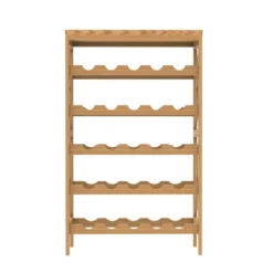 Hastings Home 25-Bottle Holder Freestanding Wine Rack With Tabletop, Brown -Hastings Home Sales GUEST 5cefc7cd c7ff 48af b1db 62e6e102cd36