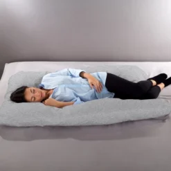 100% Cotton Jersey U-Shaped Pillow Cover-58", Gray -Hastings Home Sales GUEST 5d6cf9b1 ca9d 4e70 9d78 dafb7f42e7a1