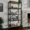 Hastings Home 5-Tier Open Style Bookshelf, Oak