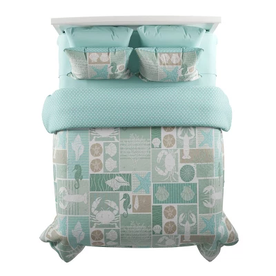 Full/Queen 3pc Hypoallergenic/Soft Microfiber Harbor Town/Veranda Coastal Beach Quilt & Sham Set 5 Full/Queen 3pc Hypoallergenic/Soft Microfiber Harbor Town/Veranda Coastal Beach Quilt & Sham Set - Image 5