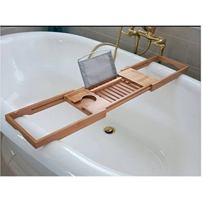 Bamboo Bath Caddy Brown - Hastings Home 3 Bamboo Bath Caddy Brown - Hastings Home - Image 3