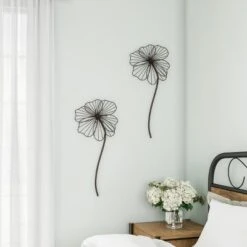Hastings Home Rustic Metal Wire Flower Wall Art - Brown -Hastings Home Sales GUEST 689ea5b8 b265 4436 9cb6 7e6501f306dc