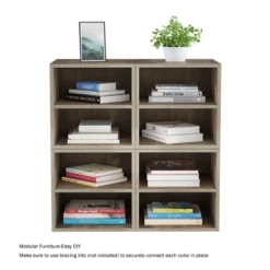 End Table - Stackable Contemporary Minimalist Modular Cube Accent Table Double Shelves For Bedroom, Living Room Or Office By Hastings Home (Gray) 12 End Table - Stackable Contemporary Minimalist Modular Cube Accent Table Double Shelves For Bedroom, Living Room Or Office By Hastings Home (Gray) -Hastings Home Sales GUEST 6b0622f5 2408 424c b27a 44d54ba93bd4
