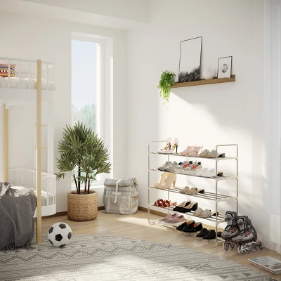 Hastings Home Five-Tier 30-Pair Shoe Storage Rack 2 Hastings Home Five-Tier 30-Pair Shoe Storage Rack - Image 2