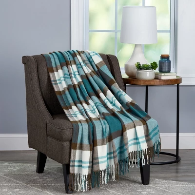 Hastings Home Soft Faux Cashmere-Style Acrylic Throw Blanket - 70" X 60", Bristol Plaid 1 Hastings Home Soft Faux Cashmere-Style Acrylic Throw Blanket - 70" X 60", Bristol Plaid