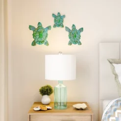 Sea Turtle Wall Art- Nautical 3D Metal Hanging Decor-Vintage Coastal Seaside Inspired Style-Under Water Sea Life Ocean By Hastings Home 3PC -Hastings Home Sales GUEST 6c79cf40 d3c8 4ddf ad61 7fb53fec0398