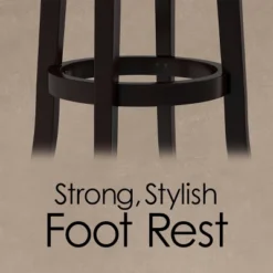 Hastings Home 29-Inch Swivel High Back Bar Stool With 360 Degree Rotating Seat, Black -Hastings Home Sales GUEST 6cd60379 4210 4975 a523 6af6ebdabe9b