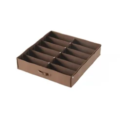 Hastings Home Under-Bed Shoe Storage Organizer With Clear Plastic Zippered Cover - Brown -Hastings Home Sales GUEST 6cd62599 0a58 41b1 94e8 14186cd26e10