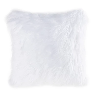 18"x18" Himalayan Faux Fur Square Throw Pillow - Hastings Home 8 18"x18" Himalayan Faux Fur Square Throw Pillow - Hastings Home - Image 8