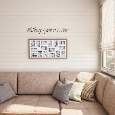 Metal Cutout-All Things Grow With Love Cursive Sign-3D Word Art Home Accent Decor-Perfect For Modern Rustic Or Vintage Style By Hastings Home 4 Metal Cutout-All Things Grow With Love Cursive Sign-3D Word Art Home Accent Decor-Perfect For Modern Rustic Or Vintage Style By Hastings Home - Image 4