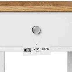 Hastings Home Narrow Side Table With Drawer And Storage Shelf - White/Honey Oak 7 Hastings Home Narrow Side Table With Drawer And Storage Shelf - White/Honey Oak -Hastings Home Sales GUEST 705ebf9e 40f1 4e66 8202 24b273aad88e