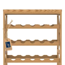 Hastings Home 25-Bottle Holder Freestanding Wine Rack With Tabletop, Brown -Hastings Home Sales GUEST 71523bba a1ce 4948 a73d e3d9ec64a157