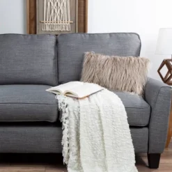 12"x20" Oversize Curled Shag Faux Fur Lumbar Throw Pillow - Hastings Home -Hastings Home Sales GUEST 72055247 e101 4516 9e47 51e118742212