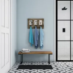 Wall Picture Collage With 3 Hanging Hooks- Wall Mounted Photo Frame Decor With Rustic Wood Look, Holds 4x6 Pictures By Hastings Home -Hastings Home Sales GUEST 74b2b594 0fbc 4c48 84df 2778f2ee0aa0