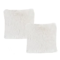 18” Plush Pillows – Set Of 2 Luxury Square Accent Pillow Inserts And Shag Glam Covers – For Bedroom Or Living Room By Lavish Home (White) 6 18” Plush Pillows – Set Of 2 Luxury Square Accent Pillow Inserts And Shag Glam Covers – For Bedroom Or Living Room By Lavish Home (White) -Hastings Home Sales GUEST 74c4ce71 2c1b 4b4f b73e cc22fc01f163