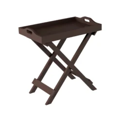 Hastings Home Folding Side Table With Removable Tray Top - Brown -Hastings Home Sales GUEST 75c15f07 1578 446d 817b e99a8f4d75c9