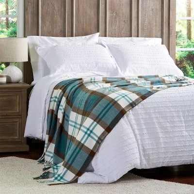 Hastings Home Soft Faux Cashmere-Style Acrylic Throw Blanket - 70" X 60", Bristol Plaid 2 Hastings Home Soft Faux Cashmere-Style Acrylic Throw Blanket - 70" X 60", Bristol Plaid - Image 2