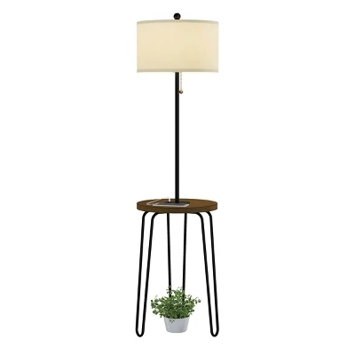 Hastings Home Floor Lamp With Table, Shelves, USB Port And Hairpin Legs 5 Hastings Home Floor Lamp With Table, Shelves, USB Port And Hairpin Legs - Image 5