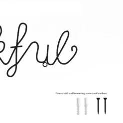 Metal Cutout- Be Thankful Cursive Cutout Sign-3D Word Art Home Accent Decor-Perfect For Modern Rustic Or Vintage Farmhouse Style By Hastings Home -Hastings Home Sales GUEST 836d4dcd 9f24 42a1 be9c 133912f96d56