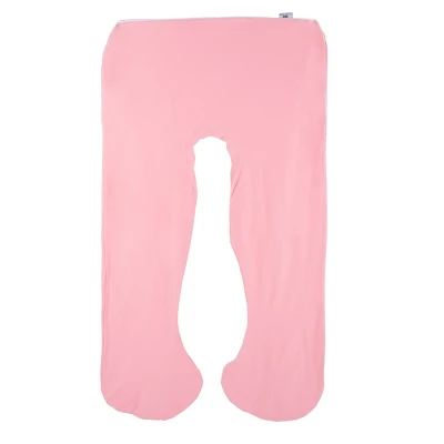Full Body Pillow Cover- U-Shaped Soft Cotton Replacement Pillowcase, Removeable With Zipper For Pregnancy/Total Body Pillows By Hastings Home (Pink) 5 Full Body Pillow Cover- U-Shaped Soft Cotton Replacement Pillowcase, Removeable With Zipper For Pregnancy/Total Body Pillows By Hastings Home (Pink) - Image 5