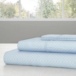 Hastings Home Twin Size Brushed Microfiber 3 Piece Embossed Checkered Bed Sheet And Linen Set With Stain Resistant Fitted And Flat Sheets - Blue -Hastings Home Sales GUEST 87afd81f e494 494d 87c3 3380c7d3df78 3