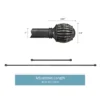 Hastings Home Black Curtain Rod With Cone Finials