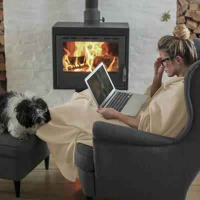 Flannel Fleece Throw Blanket- For Couch, Home Decor, Bed, Sofa & Chair- Oversized 60" X 70", Soft & Plush Microfiber In Desert Tan By Hastings Home 3 Flannel Fleece Throw Blanket- For Couch, Home Decor, Bed, Sofa & Chair- Oversized 60" X 70", Soft & Plush Microfiber In Desert Tan By Hastings Home - Image 3