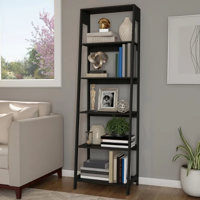 Hastings Home Ladder-Style 5-Tiered Bookcase 6 Hastings Home Ladder-Style 5-Tiered Bookcase - Image 6